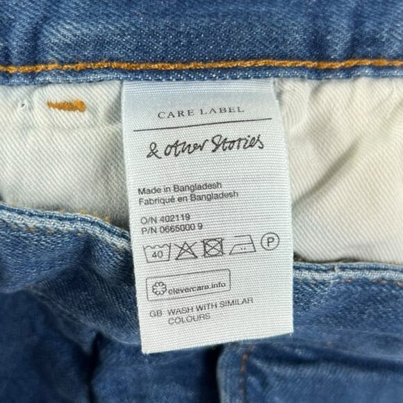 & Other Stories Button Front Denim Skirt Size 10 - Picture 5 of 8